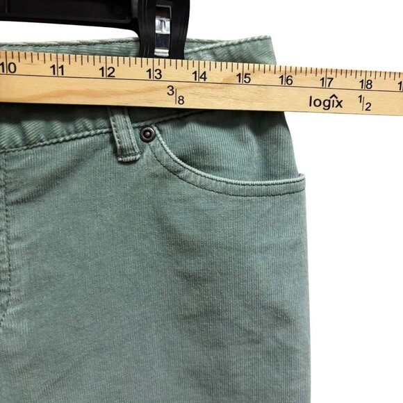 J.Jill Womens Corduroy Authentic Fit Bootcut Stretch Pants Size 8 Petite Green - Picture 5 of 8